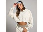 MP Damen Applique Kapuzenpulli mit verkürztem Schnitt mit Reißverschluss – Knochen - XXL