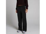 MP Damen Fleece-Jogginghose mit geradem Bein – Schwarz - XS