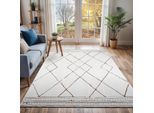 Teppich LIVABLISS "HABANA", beige (terrakotta), B:160cm H:14mm L:213cm, Polyester, Teppiche, Teppich