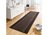 Teppich HANSE HOME "Band" Gr. 41, braun, B:80cm H:9mm L:300cm, Kunstfaser, Teppiche, Teppich, Kurzflor, weich, Läufer Größen, Wohnzimmer, Schlafzimmer, Esszimmer