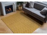 Teppich OBSESSION "Diamond Cut 800", gelb (honigfarben), B:120cm H:30mm L:170cm, Polyester, Teppiche, Teppich, Uni Farben, Hoch-Tief Effekt, weich & kuschelig, auch in rund
