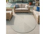 Outdoorteppich AYYILDIZ TEPPICHE "NOVA 1202 , auch als Läufer und Rund", weiß (creme), H:8mm Ø:160cm, Polypropylen (PP), Teppiche, Outdoorteppich, Material aus schmutzabweisendem Polypropylen, In-/Outdoor geeignet