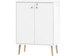 Aktenschrank SCHILDMEYER "Jonte, Aktenschrank, Made in Germany, B: 65 cm", weiß (kreideweiß), B:65,2cm H:85,5cm T:39cm, FSC-zertifizierter Holzwerkstoff, Schränke, Aktenschrank, Solide Verarbeitung - Dieses Produkt ist in Deutschland gefertigt