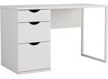 Schreibtisch OTTO HOME, weiß (weiß, weiß, weiß), B:120cm H:73cm T:55cm, Tische, Schreibtisch, mit Schubladen, im modernen skandinavischen Design, Breite 120 cm