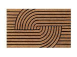 Fußmatte WECON HOME "Modern Mania", beige (natur,schwarz), B:45cm H:18mm L:75cm, Kokos, Teppiche, Fußmatte, rutschfest, robust, innen, Außenbereiche überdacht, schwer