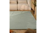 Teppich ESPRIT "Vegas - ESPRIT Kollektion", licht grün, B:80cm H:15mm L:150cm, Polypropylen, Teppiche, Teppich, Kurzflor, uni, gewebt, pflegeleicht, formstabil, für Fußbodenheizung