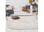Teppich WECON HOME "Dodo", beige (creme weiß), B:200cm H:10mm L:300cm, Schurwolle, Teppiche, Teppich, Wollteppich, asymmetrisch, hochwertig, handgetuftet, robust, modern