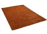 Teppich GINO FALCONE "Roberto Uni" Gr. 31, orange (terra), B:140cm H:20mm L:200cm, Kunstfaser, Teppiche, Teppich, meliert, besonders weich durch Microfaser