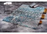 Teppich OCI DIE TEPPICHMARKE "JUWEL SILENTA" Gr. 31, blau (petrol, grau), B:140cm H:20mm L:200cm, Polyester, Polypropylen, Teppiche, Teppich, Kurzflor, Wohnzimmer, Marmor Optik, Hoch Tief Effekt
