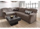 Ecksofa DOMO COLLECTION "Papenburg B/T/H: 242/190/84 cm L-Form", grau, B:242cm H:84cm T:190cm, Struktur ( 90% Polyester, 10% Polyacryl);Microfaser PRIMABELLE (100% Polyester);Kunstleder SOFTLUX;Luxus-Microfaser (100% Polyester), Sofas, Ecksofa, wahlweise mit Bettfunktion, Langer Schenkel links oder rechts