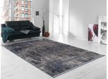 Teppich "MODENA", grau (grau, blau), B:160cm H:8mm L:230cm, Polyester, GALLERY M BRANDED BY MUSTERRING, Teppiche, Teppich, Kurzflor, Wohnzimmer, Vintage