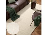Wollteppich HANSE HOME "Eloise", creme, B:160cm H:17mm L:230cm, Wolle, Teppiche, Wollteppich, Wolle, Naturteppich, Handgemacht, Wohnzimmer, Schlafzimmer, Hygge