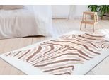 Teppich ARTE ESPINA "Rabbit Animal 400", weiß (elfenbein, taupe, weiß), B:160cm H:30mm L:230cm, Mikropolyester, Teppiche, Teppich, Kuscheliger Hochflorteppich, per Hand getuftet, mit Baumwollrücken