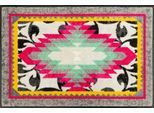 Fußmatte "Tribal Pop", bunt, B:50cm H:7mm L:75cm, Polyamid, WASH+DRY BY KLEEN-TEX, Teppiche, Fußmatte, auch als Läufer erhätlich, waschbar und trocknergeeignet
