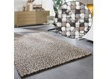 Wollteppich THEKO "Felty 2.2, handgefertigt" Gr. 4, beige (natur), B:170cm H:22mm L:240cm, Wolle, Teppiche, Wollteppich, Filzkugel-Teppich, reine Wolle, auch in rund & als Läufer