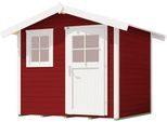 Gartenhaus WEKA "123 Gr.1", rot (schwedenrot), Fußboden im Gartenhaus, ohne Rück- und Seitenwand, ohne Dacheindeckung, Massivholz, Gartenhäuser, Gartenhaus, in verschiedenen Farben