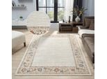 Teppich OTTO HOME "Fennia, Blumen-Motiv, Orient-Optik", beige (multi, cream), B:240cm H:7mm L:320cm, Kunstfaser, Teppiche, Teppich, Hoch-Tief, Bordüre, Floral, meliert, Wohnzimmer, Schlafzimmer