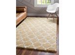 Hochflor-Teppich "Temara Shag, LAGERRÄUMUNG", gelb (gelb, elfenbeinfarben), B:152cm H:51mm L:244cm, Polypropylen (PP), MYFLAIR MÖBEL & ACCESSOIRES, Teppiche, Hochflor-Teppich, gewebt, weich & kuschelig, ideal im Wohnzimmer & Schlafzimmer