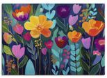 Wandbild OTTO HOME "Bunte Blumen", bunt (farbe bild(er): farbig), B:100cm H:70cm T:2cm, Holzrahmen, Leinwand, Bilder, Wandbild, in verschied. Größen