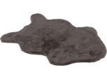 Fellteppich "Tender", grau, B:70cm H:26mm L:110cm, Kunstfaser, SCHÖNER WOHNEN-KOLLEKTION, Teppiche, Fellteppich, weich durch Microfaser, Kaninchenfell Haptik, Kunstfell, waschbar