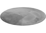 Hochflor-Teppich WECON HOME BASICS "Anna" Gr. 41, grau, H:25mm Ø:200cm, Kunstfaser, Teppiche, Hochflor-Teppich, Wohnzimmer, Schlafzimmer, Felloptik, sehr weich und flauschig, Uni