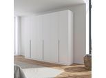 Drehtürenschrank OTTO HOME "Kleiderschrank Schrank Garderobe AGORDO Schlafzimmer", weiß (alpinweiß), B:271cm H:229cm T:54cm, Holzwerkstoff, Schränke, Drehtürenschrank, durchdachte Innenausstattung, in 8 Breiten und 2 Höhen MADE IN GERMANY