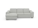Ecksofa SIT & MORE "Dundee L-Form", silber, B:264cm H:86cm T:175cm, Sofas, Ecksofa, mit Federkern und Edelstahlfüßen, wahlweise mit Kopfteilverstellung