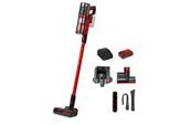 EINHELL Akku-Stielstaubsauger "TE-SV 18/270/1 (1x4,0Ah+)", rot (schwarz, rot), B:96cm H:28cm T:37cm, Akkusauger, inkl. Akku und Ladegerät, Akku-Stielstaubsauger