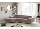 Ecksofa OTTO HOME "Astra L-Form, B: 300 cm, inkl. Kopfteilverstellung", beige (cacao), B:300cm T:169cm, 95% Polyester (PES) 5%Polyamid (PA), Sofas, Ecksofa, opt. Schlaffunktion + XL-Bettkasten, LF:222x124cm, Wellenunterfederung