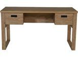 Schreibtisch JAHNKE "RIVA D 140", braun (montana eiche, montana eiche, montana eiche), B:140cm H:75,5cm T:55cm, Tische, Schreibtisch, Schreibtisch,Stauraum,2 Türen, Metallgriffe,Eiche-Optik,Breite:140 cm