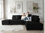 Home affaire "Night & Day L-Form, B: 316 cm mit Dauer-Schlaffunktion 180x200 cm" Set: Sofa & Hocker, Schlaffunktion, Bettkasten & Kissen, Boxspringbett