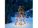 LED Baum OTTO HOME "LED-Outdoor Tannenbaum CALLANA", braun (schwarz), H:45cm Ø:32cm, Leuchten, LED Baum, Timer, IP44, Metallrahmen, 5 m Zuleitung