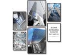Wandbild OTTO HOME "Urban Cityscapes", farbe bild(er): blau, B:42cm H:29,7cm T:0,1cm, Papier, Bilder, Wandbild, als Poster oder Leinwandbilder Set