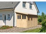 Gartenhaus KARIBU "Wurmberg 4", beige (naturbelassen), ohne Fußboden, Holzwerkstoff, Gartenhäuser, Gartenhaus, terragrau oder naturbelassen
