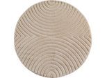 Teppich AYYILDIZ TEPPICHE "ART 1122 , auch als Läufer und in Rund erhältlich", beige, H:8mm Ø:160cm, Teppiche, Teppich, Boho Design, 3D Optik, Struktur Hoch Tief, skandinavisch, Wohnzimmer
