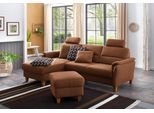 Ecksofa HOME AFFAIRE "Palmera L-Form, B: 244 cm - OTTO. Verlässliche Qualität.", braun, B:244cm H:89cm T:163cm, 100% Polyester;Struktur (100% Polyester);Luxus-Microfaser in Lederoptik (100% Polyester), Sofas, Ecksofa, optional Schlaffunktion & Bettkasten, Federkern