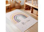 Muratap Play kids vloerkleed kinderkamer rainbow laagpolig speelkleed multi- 160x230 cm