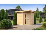 Gartenhaus WEKA "229 A", beige (naturbelassen), Fußboden im Gartenhaus, ohne Dacheindeckung, Massivholz, Gartenhäuser, Gartenhaus