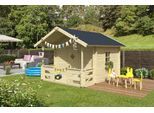 Spielhaus NORDIC HOLZ "LIDO", beige (natur), B:270cm H:210,9cm T:330cm, Holz, Spielhäuser, Spielhaus, BxTxH: 270x330x211 cm