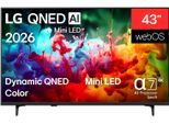 LG QNED-Fernseher "43QNED71B6B", Energieeffizienz: F, schwarz, 43 ″, Fernseher, QNED-Fernseher