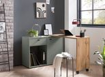 Schreibtisch SCHILDMEYER "Tiny Working", grün (pistazie, eichefarben), B:104,6cm H:75,3cm T:39cm, Tische, Schreibtisch, Solide Verarbeitung - Dieses Produkt ist in Deutschland gefertigt