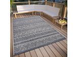 Teppich HANSE HOME "Loto", grau (grau,beige), B:115cm H:6mm L:170cm, Polypropylen (PP), Teppiche, Teppich, strapazierfähig, pflegeleicht, robust, In- und Outdoor, wetterfest