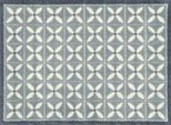 Fußmatte TURTLE MAT "Flower Fields Grey", grau, B:60cm H:9mm L:85cm, Baumwolle, Teppiche, Fußmatte