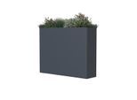 Westmann Talus xl metalen plantenbak met bodem 100x25x77 cm