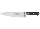 Kochmesser CS KOCH-SYSTEME "PREMIUM, 20 cm, Edelstahl rostfrei", silber (schwarz), Klingenlänge 20cm, Edelstahl, Kunststoff, Kochmesser, Kochmesser, mit hoher Schneidqualität