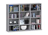 Standregal VCM "Holz CD DVD Standregal Bücherregal Regal Megosa L", grau (beton, optik), B:102cm T:23cm, Regale, Standregal