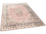 Teppich TOM TAILOR HOME "Funky Orient Keshan" Gr. 6, rosa (rosé), B:155cm H:5mm L:235cm, Baumwolle, Kunstfaser, Teppiche, Teppich, Kurzflor, Orient-Optik, Vintage Design, mit Bordüre, auch als Läufer