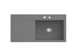 Villeroy und Boch Subway Style 60 Spüle 336102SL rechts, mit Ablaufgarnitur, Excenterbetätigung, 1000 x 510 mm, stone CeramicPlus