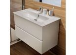 Ideal Standard Eurovit Plus Möbelwaschtisch-Paket R0574WG Hochglanz weiß lackiert, 81,5x45x56,5cm, 1 Hahnloch