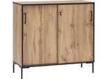 Aktenschrank SCHILDMEYER "Serie 2000", beige (eiche landhaus dekor), B:100,1cm H:96,6cm T:41cm, FSC-zertifizierter Holzwerkstoff, Schränke, Aktenschrank